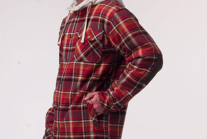 fleece lined hooded flannel