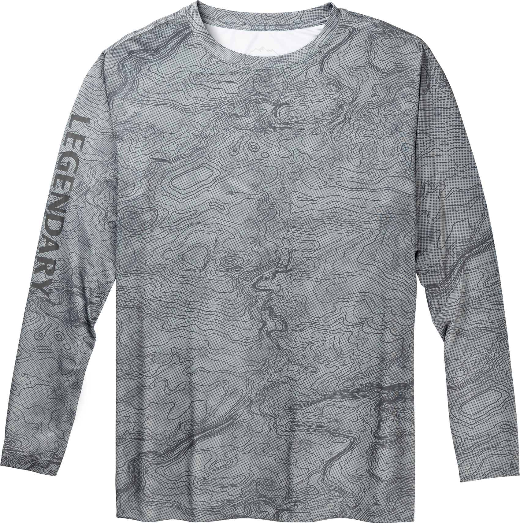 Shop Men's Moisture Wicking UPF Sun Protection Topographical Print Long  Sleeve T-Shirt